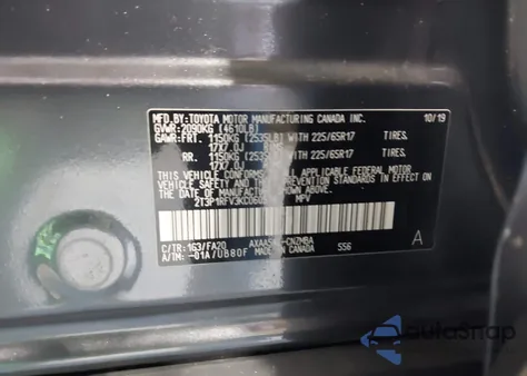 2019 Toyota Rav4 Xle from USA, damaged, VIN 2T3P1RFV3KC060518